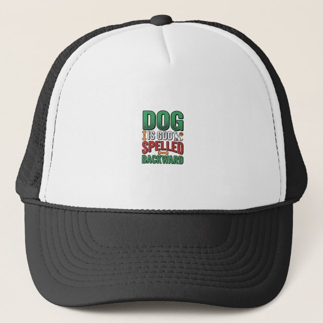 Boné Cachorro é Deus Escrito ao Contrário Camisa de Ama (Frente)