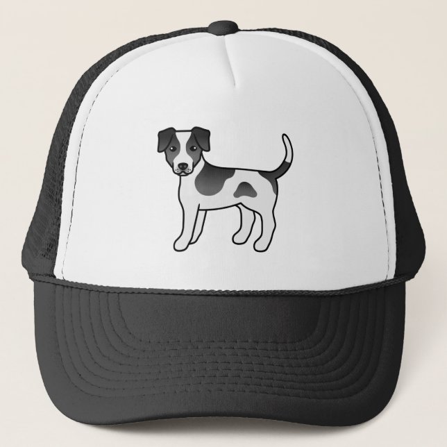 Boné Cachorro Fofo Danish-Swedish Farmdog Preto E Branc (Frente)