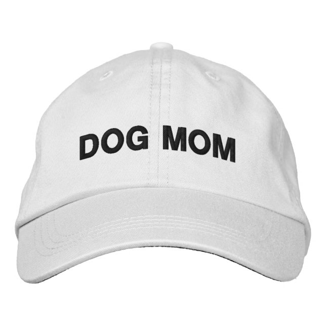 Boné Cachorro Mãe preto branco minimalista simples (Frente)