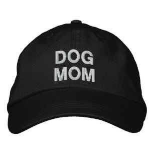 Boné Cachorro Mãe preto branco Texto personalizado mode