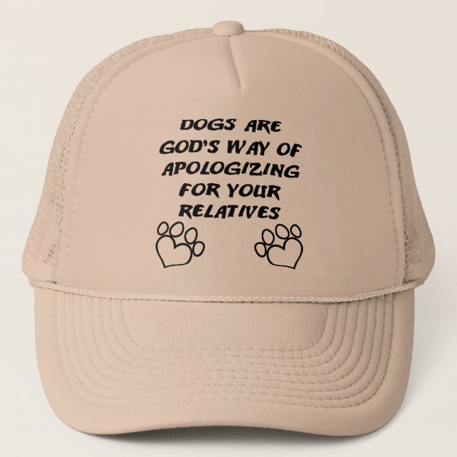 Boné Cachorro Presente de Deus Gorro de Beisebol Engraç (Frente)