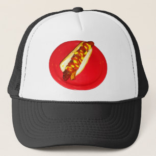 Boné Cachorro quente com ketchup e mostarda
