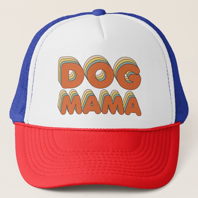 Boné Cachorro Retro Mamãe Engraçado Mãe (Frente)