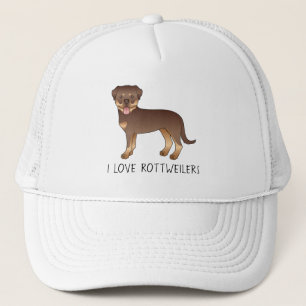 Boné Cachorro Vermelho E Tan Rottweiler - Adoro Rottwei