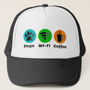 Boné Cães Wi-Fi E Café