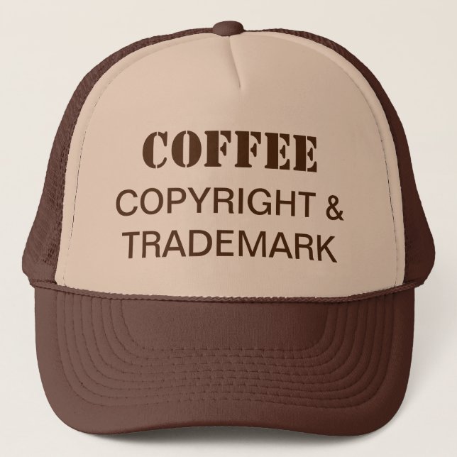 Boné Café, Direitos autorais e Trademark Trucker Hat (Frente)
