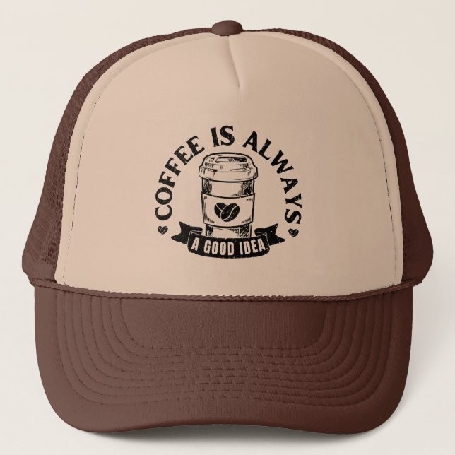 Boné Café é sempre uma boa ideia (Frente)