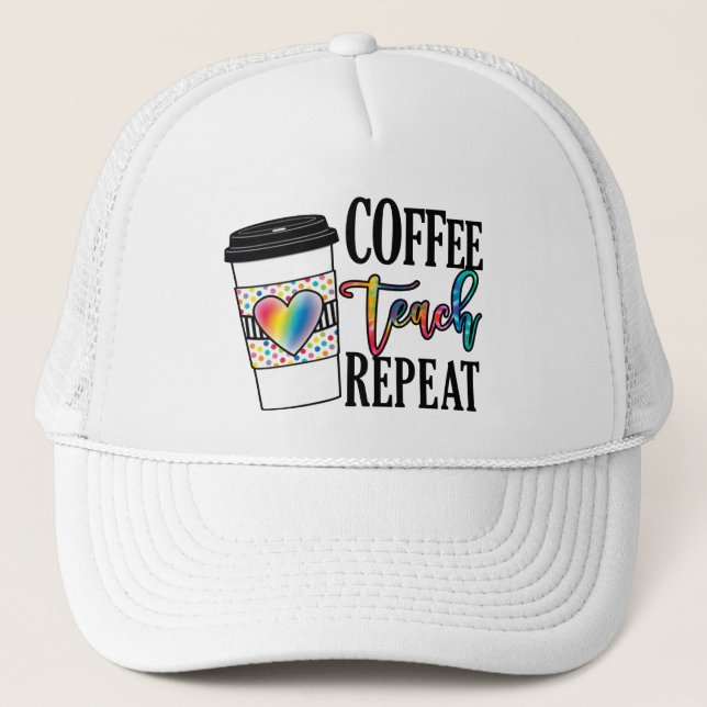 Boné Café, Ensino, Repetir (Frente)