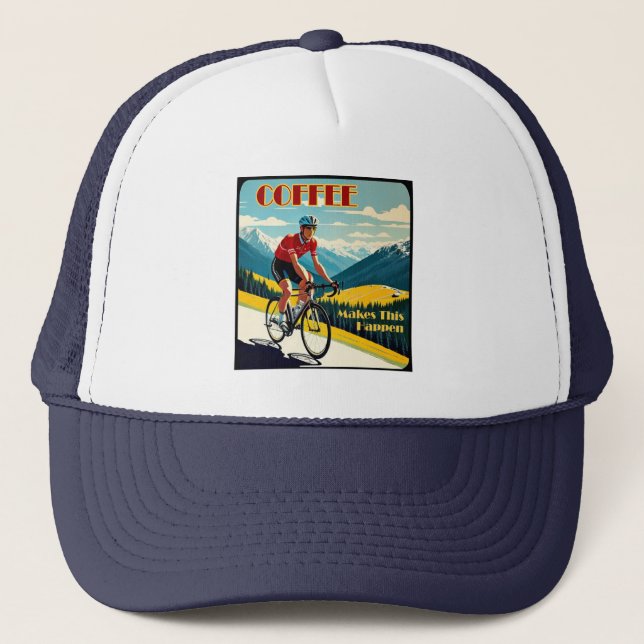 Boné Café Faz Isso Acontecer Ciclismo (Frente)