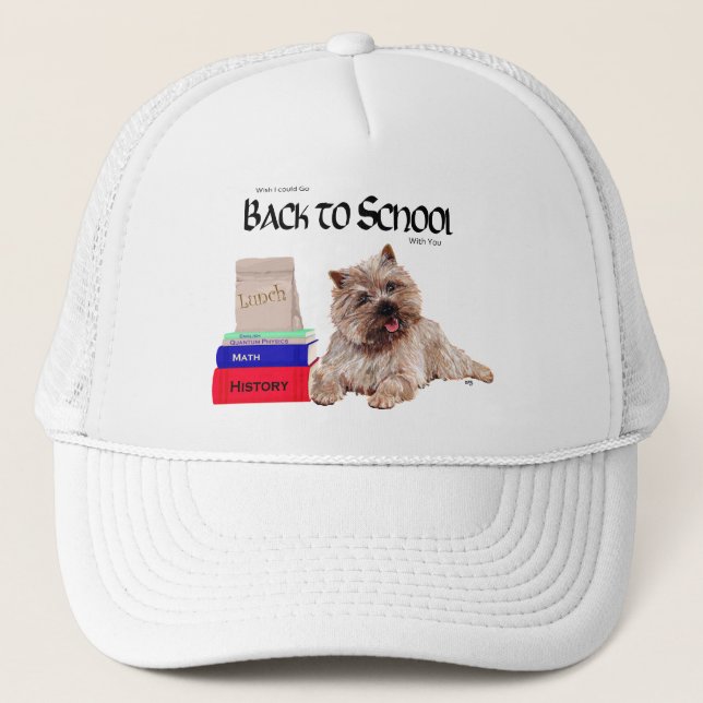 Boné Cairn Terrier de Volta à Escola (Frente)