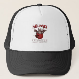 Boné Caldeirão Voador de Morcego de Halloween Bruxa Fan