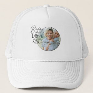 Boné Caligrafia Foto Personalizada de Aniversário para