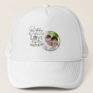 Boné Caligrafia Personalizada Foto Aniversário Para Sob