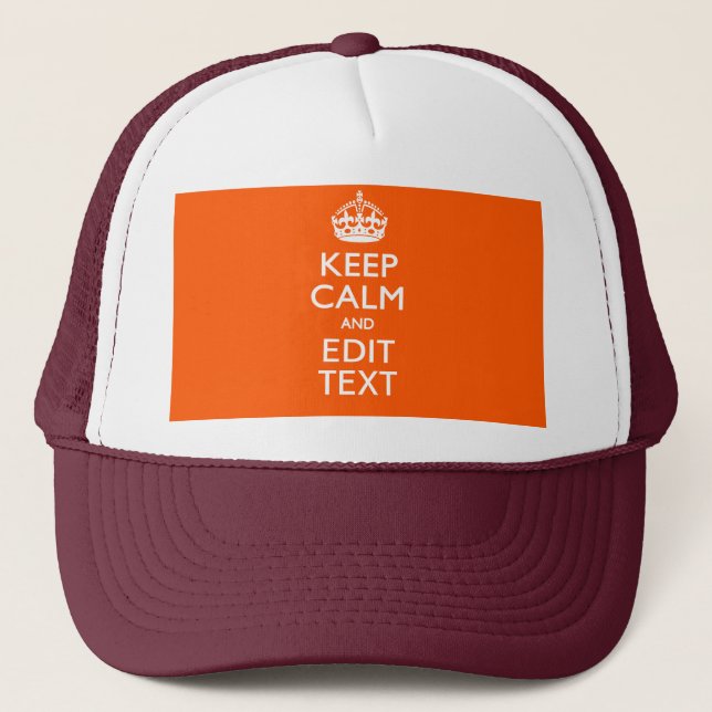 Boné CALM DE MANUTENÇÃO Personalizado E Editar Texto La (Frente)