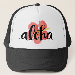 Boné Caminhoneiro Aloha Hibiscus