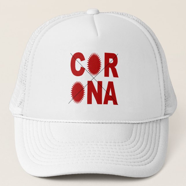 Boné caminhoneiro branco CORONA X (Frente)