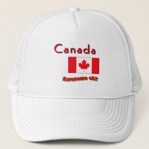 Boné Camionista da bandeira de Canadá chapéu-impressi