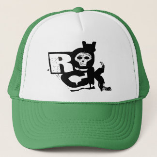 Boné Camionista do crânio da mão da rocha