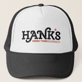 Boné Camionista preto de Tonk do Honky de Hank