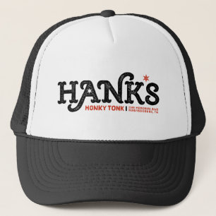Boné Camionista preto de Tonk do Honky de Hank