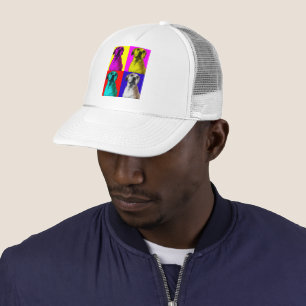 Boné camionista que cão pop art