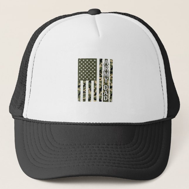 Boné Camisa Camuflada de Papai do Exército Bandeira Ame (Frente)