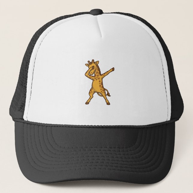 Boné Camisa com Desenho de Girafa Dabbing com Gravura V (Frente)