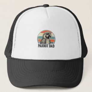 Boné Camisa com Desenho de Gravura de Papagaio Pai Pôr 