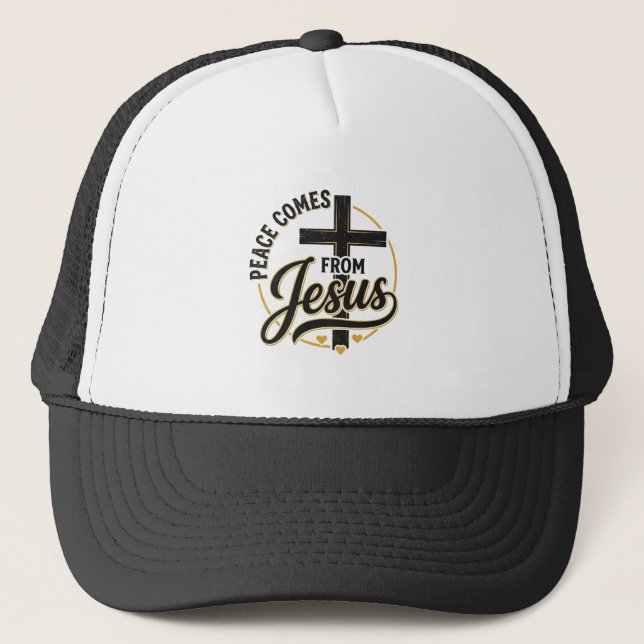 Boné Camisa Cruz Cristã Jesus É a Paz (Frente)