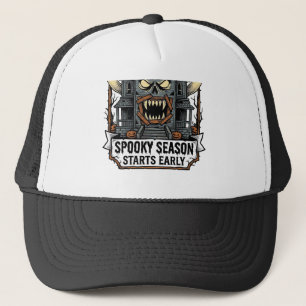 Boné Camisa da Temporada Assustadora Gravura Vintage Ha