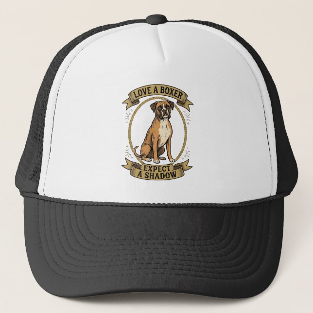 Boné Camisa de Amante de Cachorro Boxer com Gravação Vi (Frente)