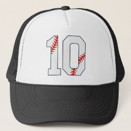 Boné Camisa de Beisebol Número 10