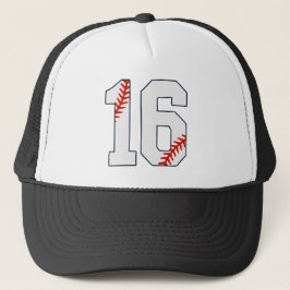 Boné Camisa de Beisebol Número 16