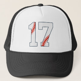 Boné Camisa de Beisebol Número 17