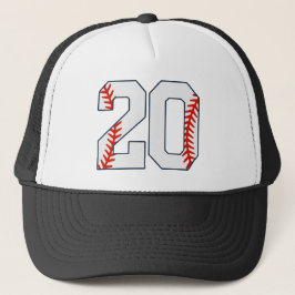 Boné Camisa de Beisebol Número 20