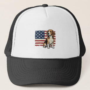 Boné Camisa de Cachorro com Bandeira Patriótica Beagle