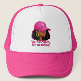 Boné Camisa de Caminhoneiro com Laço Rosa de Conscienti