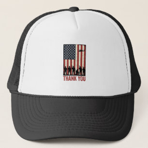 Boné Camisa de Desenho de Bandeira Americana Militar Ob