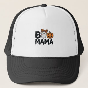 Boné Camisa de Mãe Fantasma de Halloween Abóbora Boo Ma