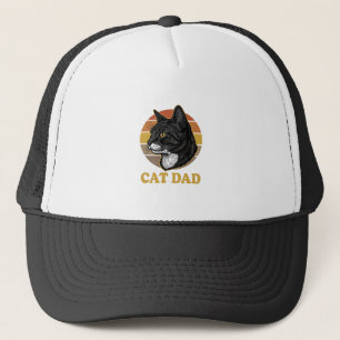 Boné Camisa de Pai de Gato Vintage Design Retro de Gato
