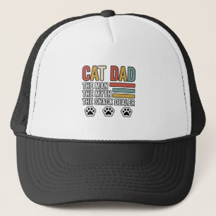 Boné Camisa de Pai de Gato Vintage Engraçado Design_1