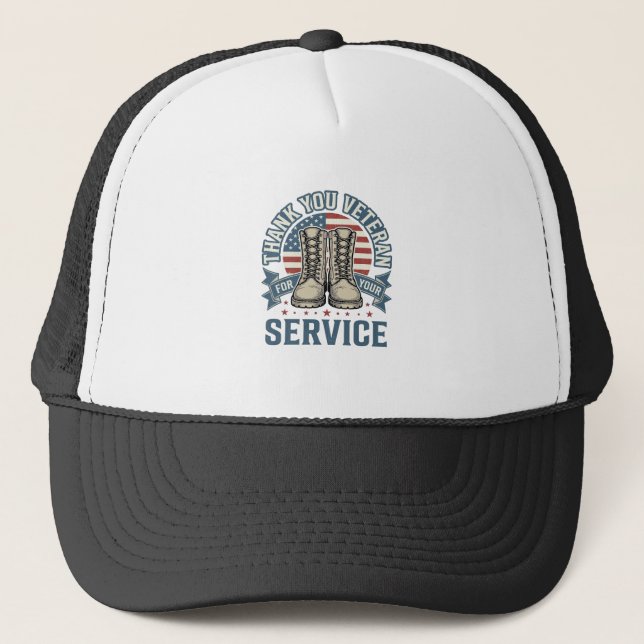 Boné Camisa de Serviço Botas Patrióticas Veterano Obrig (Frente)