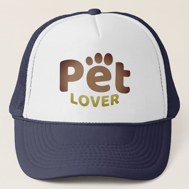 Boné Camisa De Texto Engraçado De Pet Lover (Frente)
