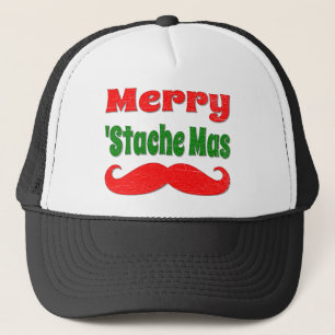 Boné Camisa engraçada alegre do Natal do Mas de Stache