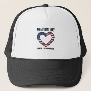 Boné Camisa Memorial Day Coração Honra e Lembrança Desi