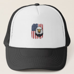 Boné Camisa Patriótica Vintage Eagle American Flag