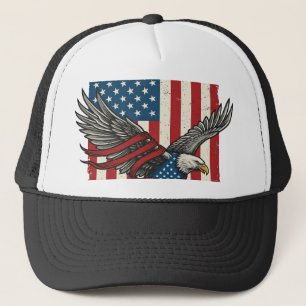 Boné Camisa Vetorial Patriótica da Bandeira da Águia Vi