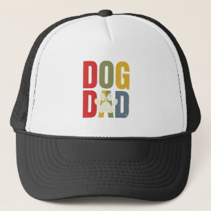 Boné Camisa Vintage Dog Dad Paw Print Retro Typography_