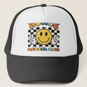 Boné Camisa Xadrez Enfermeira Sorridente Vintage Design