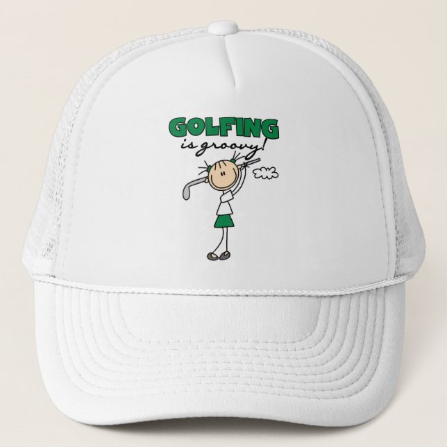 Boné Camisas e Presentes Golfing é Groovy (Frente)